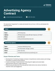 Advertising Agency Contract Template - page 1