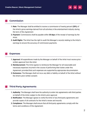 Music Management Contract Template - page 2