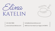 Light Grey Modern Aesthetic Lash Business Card - Page 2
