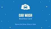 Simple Blue Modern Car Wash Business Card - page 1
