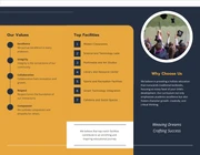 Navy Yellow Rounded Education Brochure - page 2