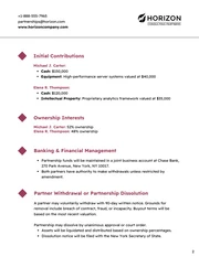 Business Partnership Agreement Template - page 2