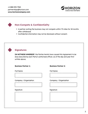 Business Partnership Agreement Template - page 3