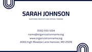 Navy And White Professional Student Business Card - Page 2