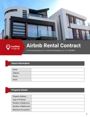 Airbnb Rental Contract Template - Page 1