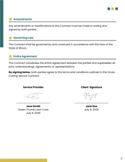 Grass Cutting Contract Template - Pagina 3