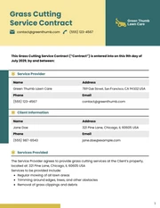 Grass Cutting Contract Template - صفحة 1