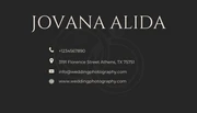 Black Classic Elegant Wedding Photographer Business Card - Page 2