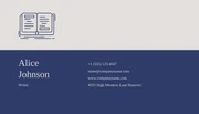 Beige And Navy Pastel Modern Professional Writer Business Card - page 2