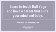 Yoga Instructor Business Card - Página 1