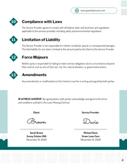 Lawn Mowing Contract Template - Página 4