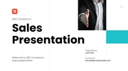 White And Orange Minimalist Business Sales Presentation - Page 1