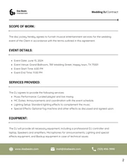 Wedding DJ Contract Template - Seite 2