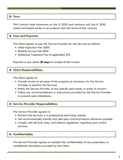 Commercial Pest Control Contract Template - Page 2