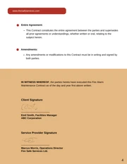 Fire Alarm Maintenance Contract Template - صفحة 4