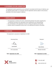 Simple Red Corporate NDA Contract - Page 3