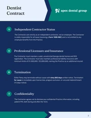 Dentist Contract Template - page 2