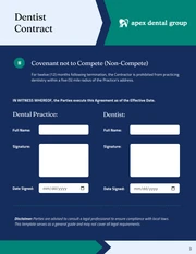 Dentist Contract Template - page 3