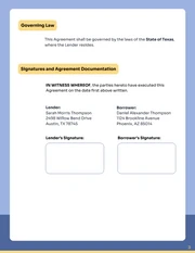 Loan Contract Between Family Template - Page 3