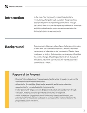 Community Education Proposal - Page 2