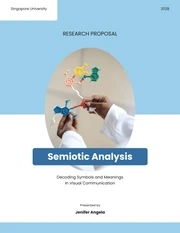 Light Blue Shape Semiotic Analysis Research Proposal - Página 1