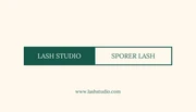 Light Yellow And Green Simple Lash Business Card - Seite 1