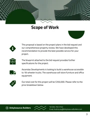 Dark Green Construction Bid Proposal Template - Page 3