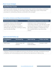 Non Conformance Report Template - Page 2