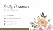 White Floral Business Card - Page 2