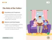 Soft Green Illustration Father's Day Presentation - page 2