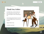 Soft Green Illustration Father's Day Presentation - page 5
