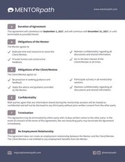 Mentorship Learning Employment Agreement Contract - Pagina 2