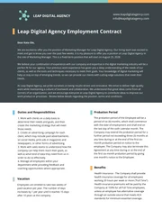 Employment Contract - Page 1