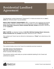 Landlord Contract Template - Página 1