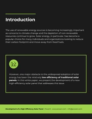 Dark Brown and Green Solar Technology White Paper Template - Page 3