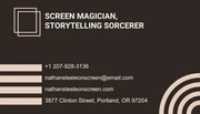 Black Professional Actor Business Card - Page 2