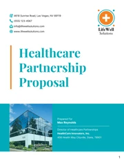 Orange and Cyan Modern Minimalist Healthcare Proposal - Page 1