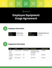 Employee Equipment Usage Agreement - صفحة 1