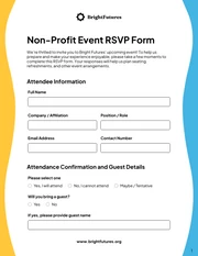 RSVP Form Template - page 1