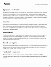 Self Employment Contract Template - page 4