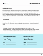 Self Employment Contract Template - Seite 5