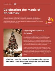 Red and White Christmas Newsletter - Page 1