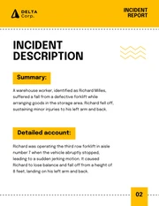 Yellow Black And White Incident Report - Page 2