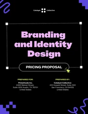 Branding and Identity Design Pricing Proposal Template - Pagina 1