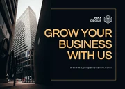 Black Modern Professional Business Postcard - Page 1