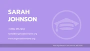 Lilac Simple Creative Student Business Card - Seite 2