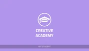 Lilac Simple Creative Student Business Card - Seite 1