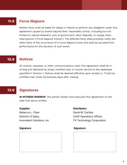 Distributor Contract Template - page 4