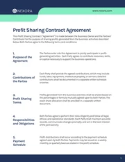 Profit Sharing Contract Template - page 1