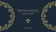 Simple Luxurious Jewelry Business Card - Page 1